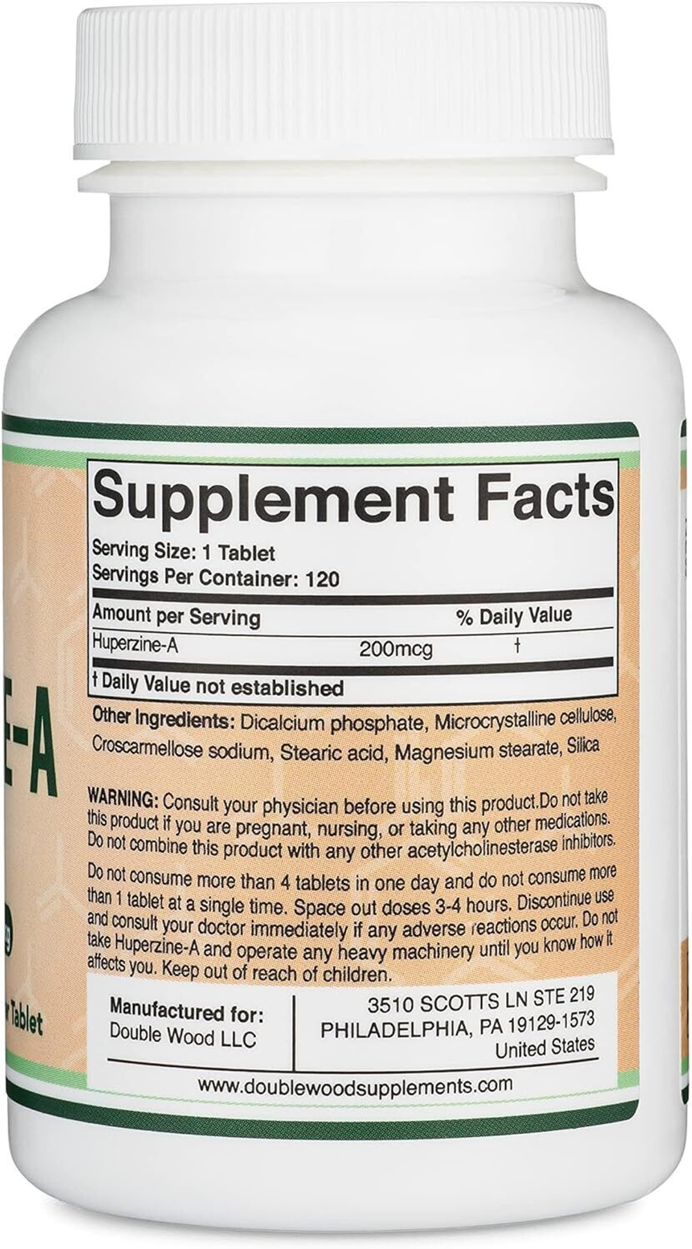 Double Wood Supplements - Huperzine-A 120 capsules