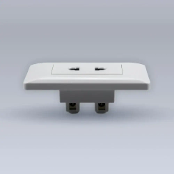 Розетка врезная мебельная "Eleganz" MINI 250в, 10А, белый цвет, мини розетка 81x41x28мм., 1 шт.