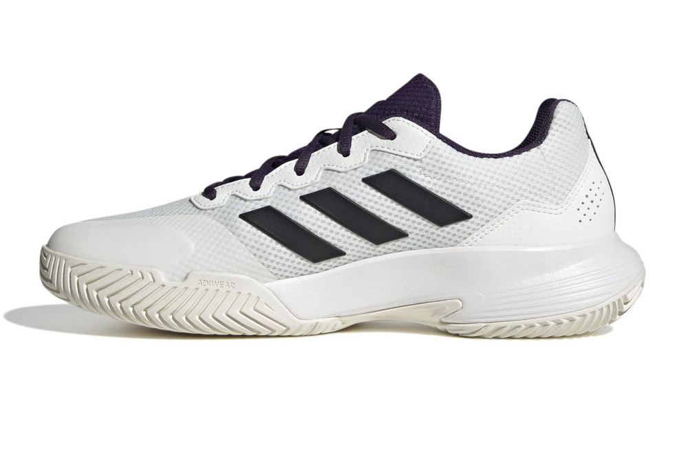 Мужские теннисные кроссовки Adidas GameCourt 2 M - core white/core black/aurora plum