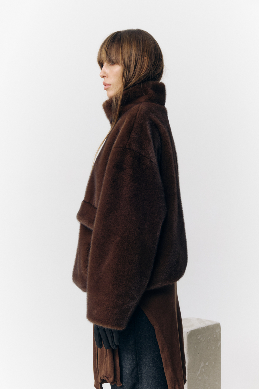 ANORAK из эко-меха | Коричневый