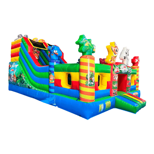 Надувной батут "Звериный мир" ПЛЮС 7*5*4.2 м