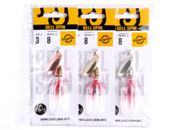 Блесна вращающаяся Lucky John Bell Spin №3, SET2