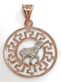 Ювелирная подвеска из серебра с позолотой Овен