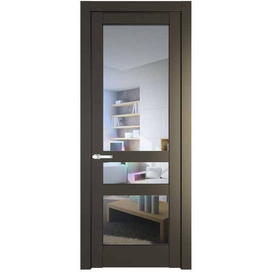 Межкомнатная дверь эмаль Profil Doors 3.5.2PD перламутр бронза стекло прозрачное