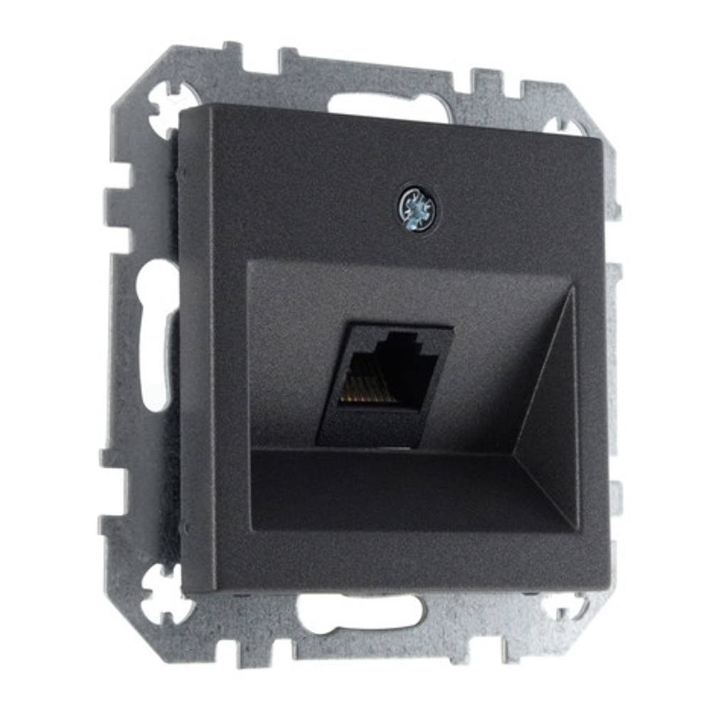 Розетка компьютерная кат 6 LIREGUS EPSILON IKL-001-01.E/J антрацит