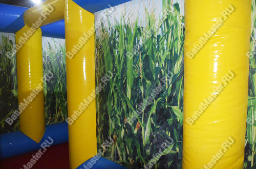 Надувной лабиринт "Кукурузная плантация" размер 12*11*2,8 м