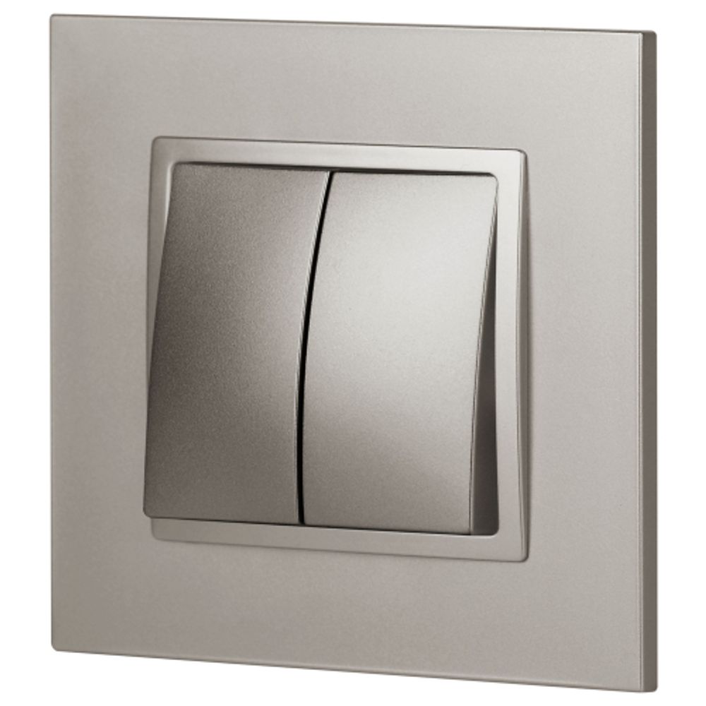 Выключатель ЭРА Elegance 14-1104-16 двойной, 10АХ-250В, титан