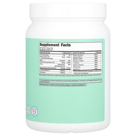 Women, Pre-Workout Complex With B-Vitamins & Folate, Grape, 1.6 lb (720 g)