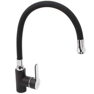 Смеситель для кухни, Frap, гибк излив, с картриджем, чер, F4042