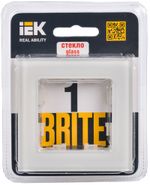 BRITE Рамка 1 -местная РУ-1-2-БрВа стекло ванильный IEK