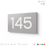 Номер на дверь 145, табличка на дверь для офиса, квартиры, кабинета, аудитории, склада, голубой 120х70 мм, Айдентика Технолоджи