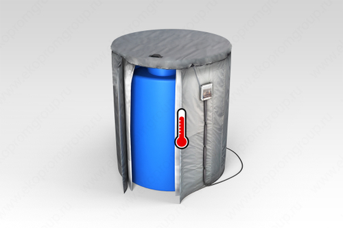 Емкость пищевая в обрешетке ЭкоПром T с утеплением 5000 л. вертикальная (186x186x221см;синий) - арт.555733