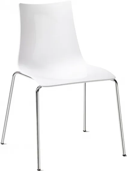 Стул Zebra Antishock 4 Legs белый, ножки хром