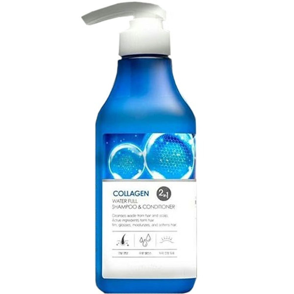 Шампунь-кондиционер увлажняющий с коллагеном FarmStay Collagen Water Full Moist Shampoo&Conditioner