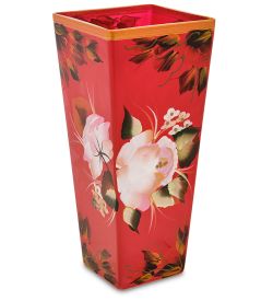 VZ-529 Ваза стеклянная «Жостово» h-300 (факел)