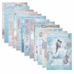 Бумага для скрапбукинга 15х21 см "Нотная Гамма", двусторонняя, 12 листов, 240 г/м2, ОСТРОВ СОКРОВИЩ, 665445