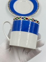 Кофейная пара синяя Yves Saint Laurent by Yamaka