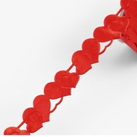 Фигурная лента "Сердечки" 15 мм