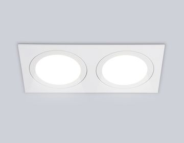 Светильник встраиваемый IP44 с высокой степенью пылевлагозащиты 2*GX53 TN6612/2 WH белый Techno Spot IP Protect Ambrella