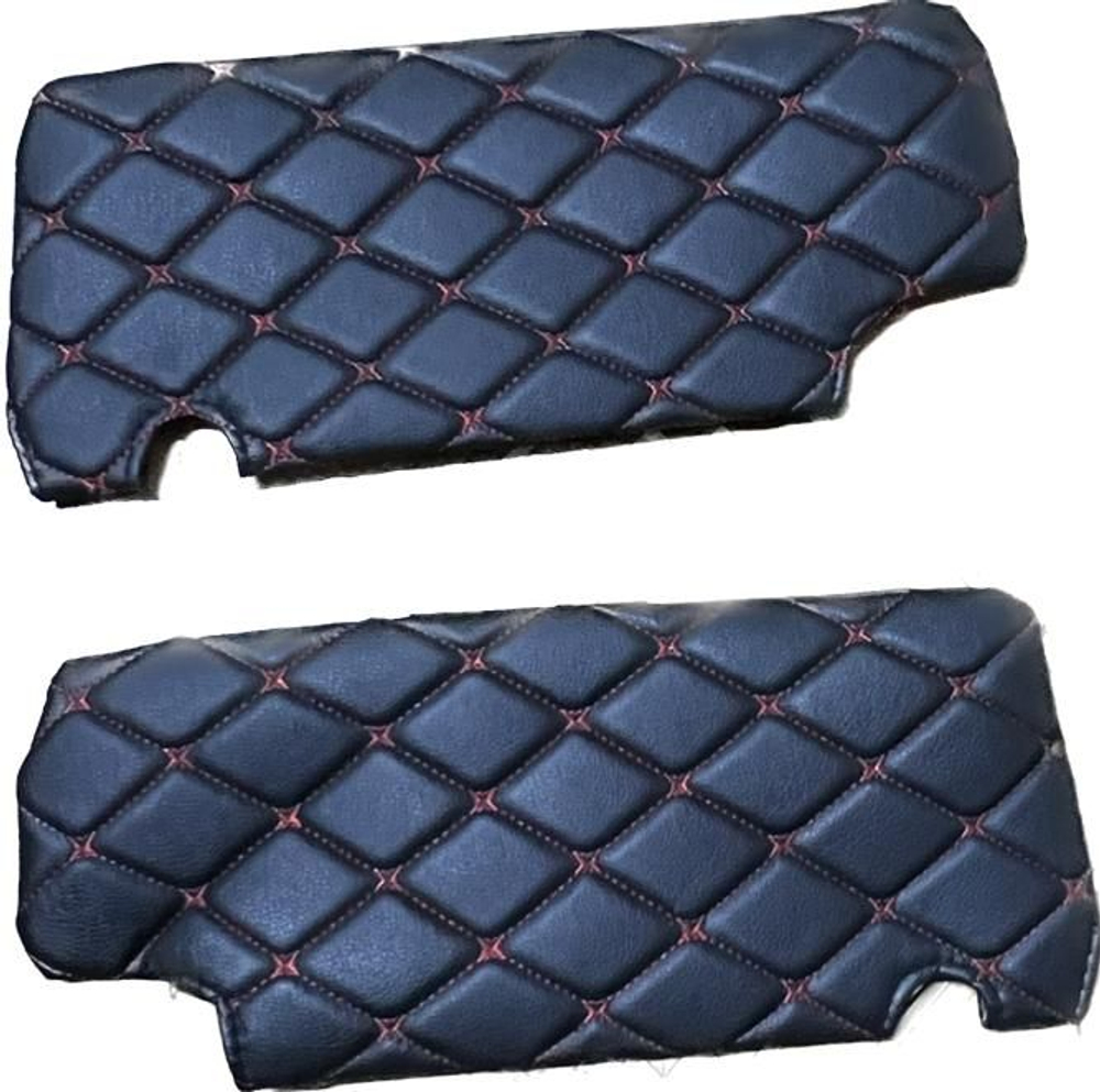 Чехлы на козырьки ЛАДА Приора Priora (красная нить Бабочка)