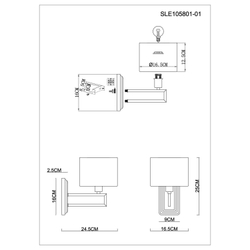 SLE105801-01 Светильник настенный Матовое золото/Белый E14 1*40W