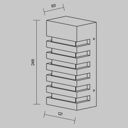 Уличный настенный светильник Maytoni   O034WL-01B