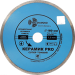 Диск алмазный отрезной сплошной супер тонкий Керамик PRO 180*25,4 TRIO-DIAMOND 370182