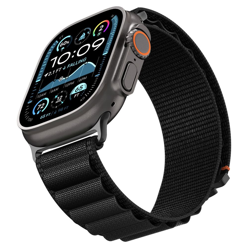Ремешок Spigen WBF1 BAND для Apple Watch 6 / 7 / 8 / 9 / 10 / SE / Ultra 1 / 2 (44 / 45 / 46 / 49 mm) черный