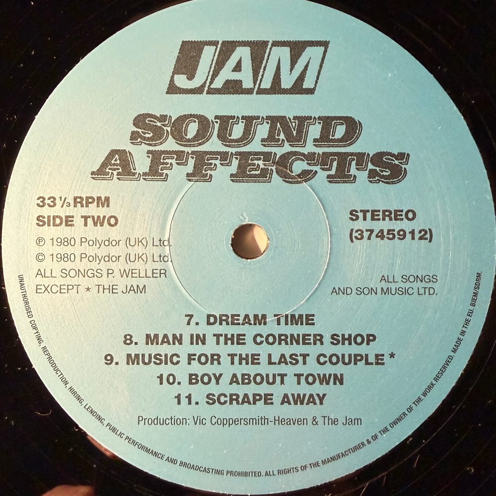 The Jam ‎– Sound Affects (Англия 2014г.) Т