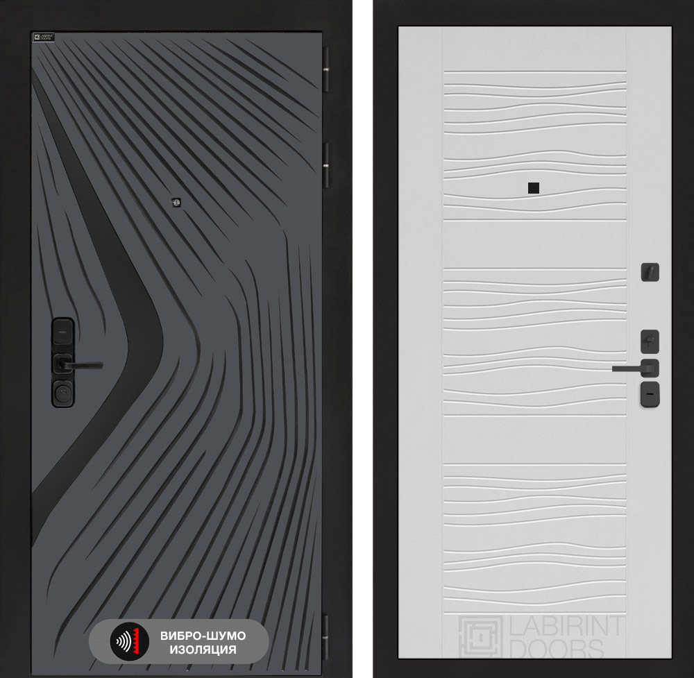 Входная дверь Лабиринт LEOLAB - 06 Белое дерево