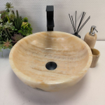 Каменная раковина из оникса Bowl Yellow Small TinLip BO-02930 (40*40*15cм) 140