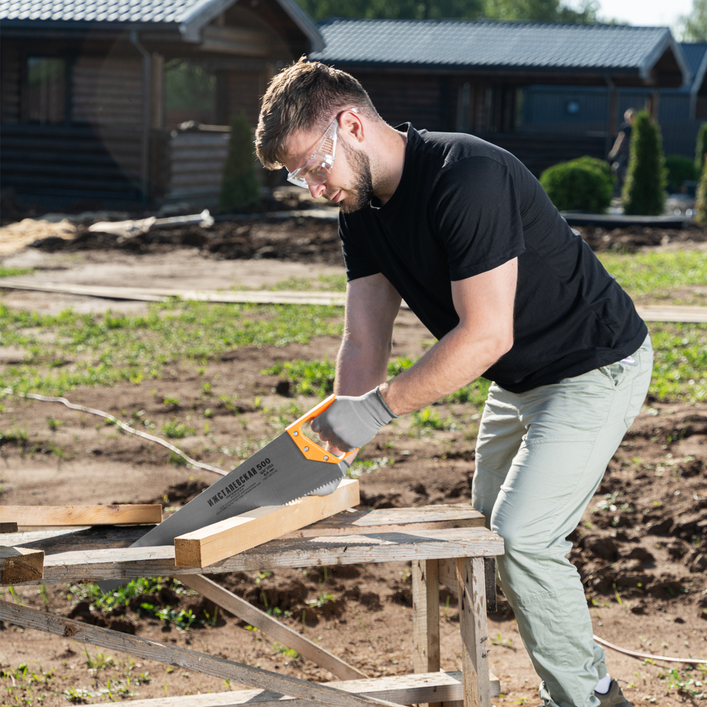 Ножовка по дереву, 500 мм, шаг зубьев 6.5 мм, пластиковая рукоятка