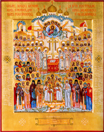 Икона Собор Новомучеников и Исповедников Российских на дереве на левкасе мастерская Иконный Дом