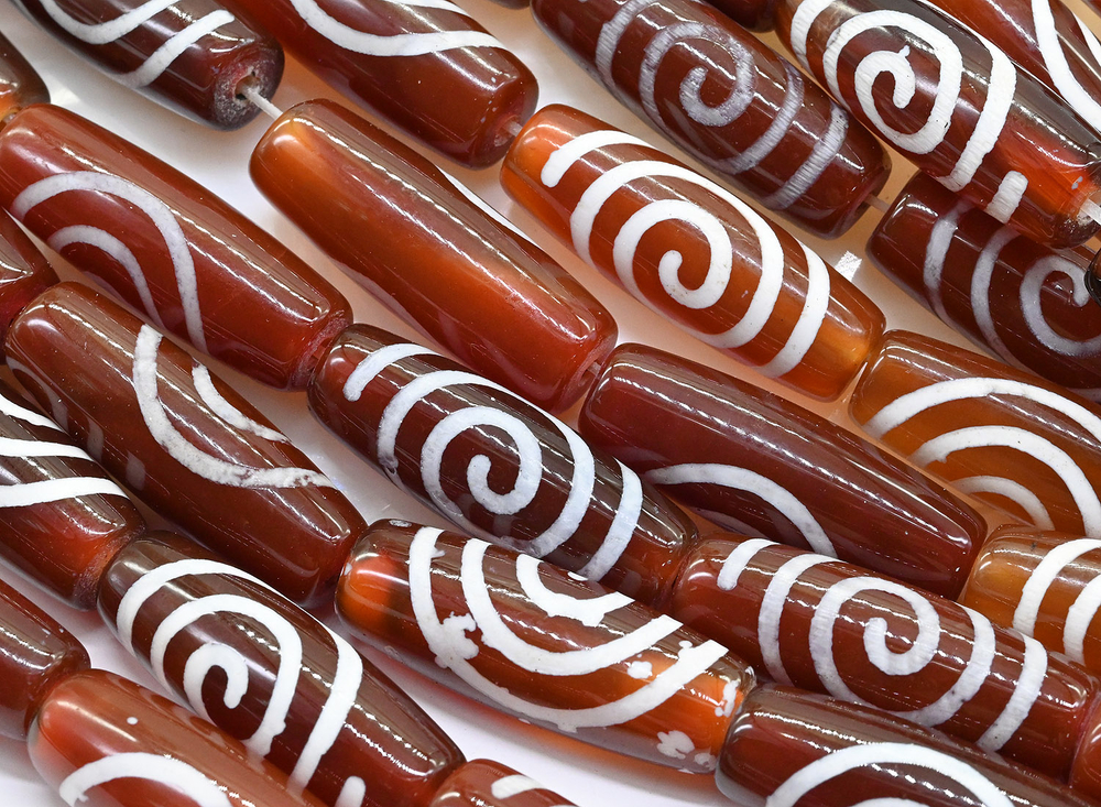 дзи-кк ДЗИ "Кундалини" 30мм, красно-коричневый