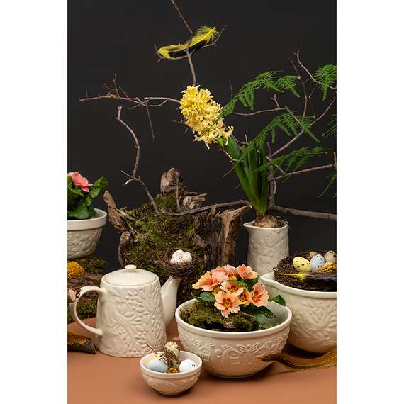 Чайник заварочный birds of paradise, 1 л, кремовый