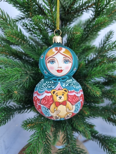Матрешка стеклянная Алёнка