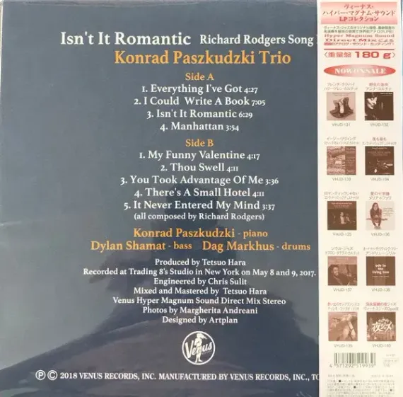 Konrad Paszkudzki Trio – Isn't It Romantic - Hyper Magnum Sound - LP
