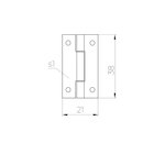 Петля карточная универсальная LM/IN22x35x1U ZN цинк (2 шт)