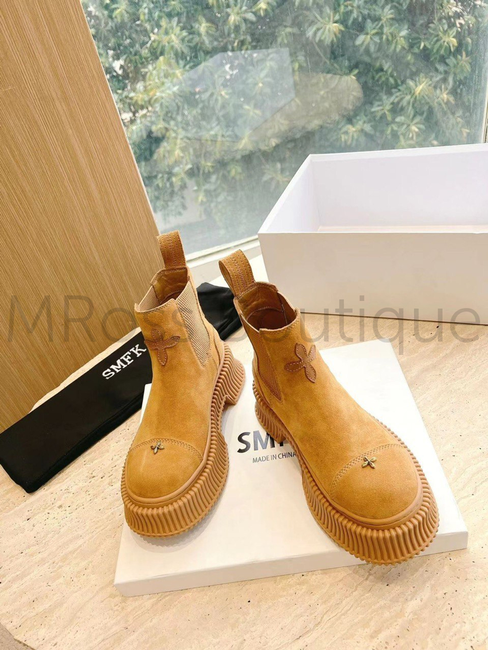 Женские ботинки челси песочного цвета SMFK Compass премиум класса