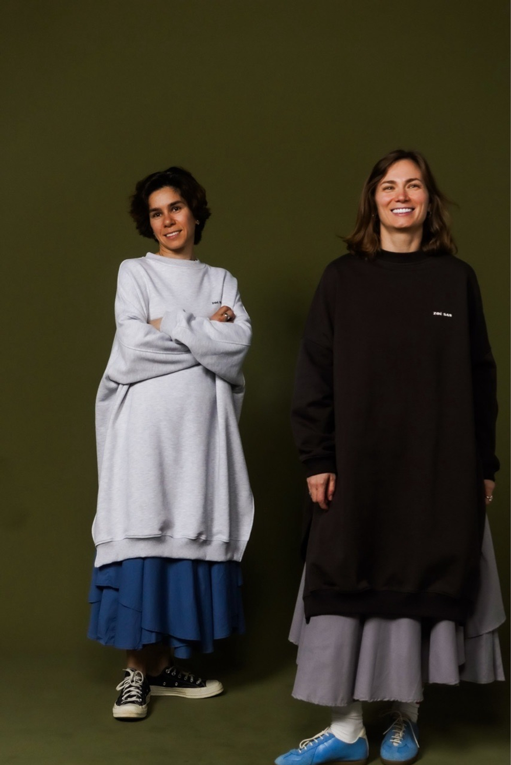 Туника из футера без начеса, светло-серый меланж