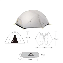 ПАЛАТКА NATUREHIKE 2-Х МЕСТНАЯ MONGAR NH17T007-M 20D