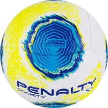 Мяч футбольный PENALTY BOLA SOCIETY S11 R2 XXII 5213261090-U, размер 5, бело-жёлто-голубой