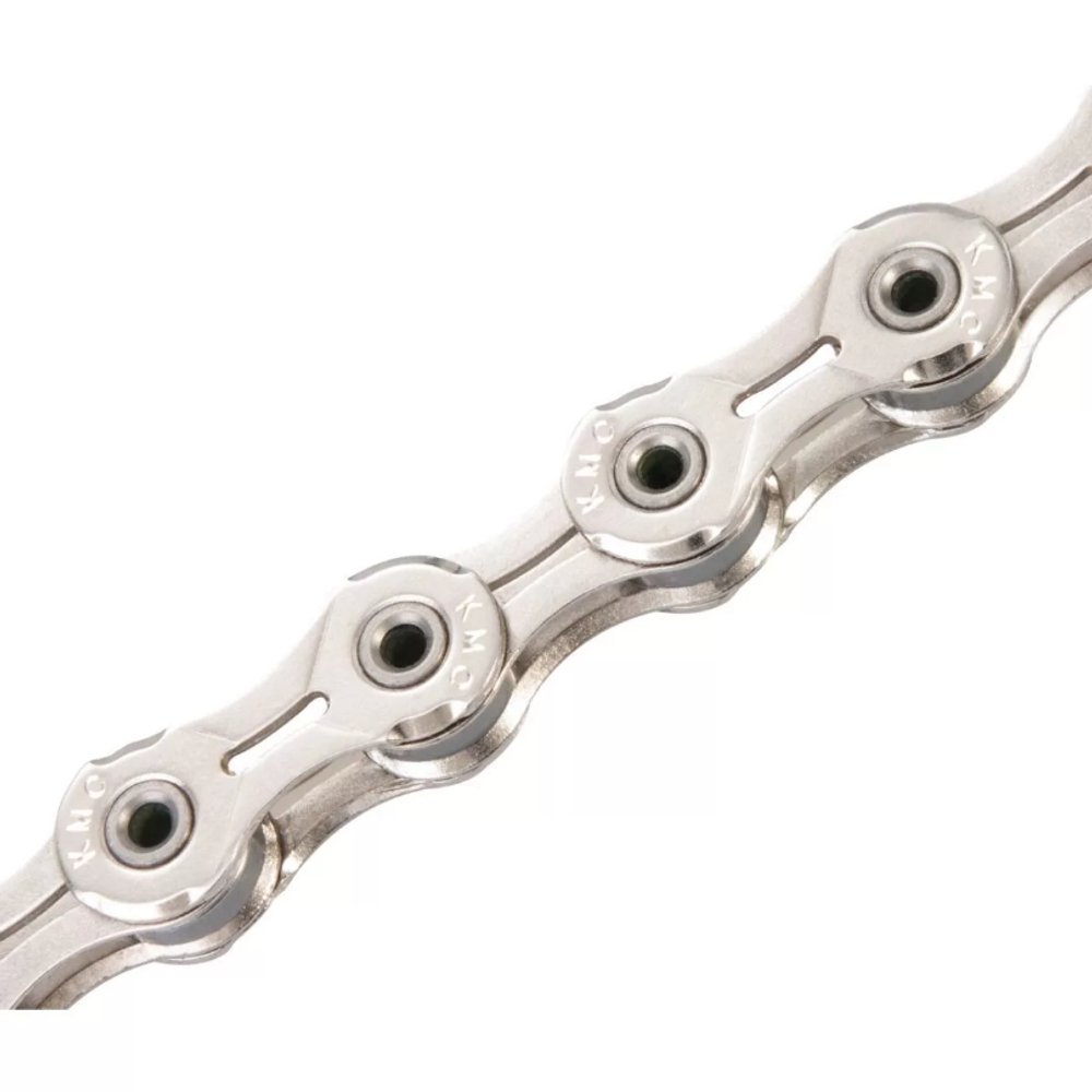 Цепь KMC 1/2"x11/128", 118 зв, 11 скор, серебристая, облегчённая, с замком, инд уп.