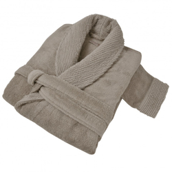 Халат махровый Hamam Galata Organic Contrast серый Турция