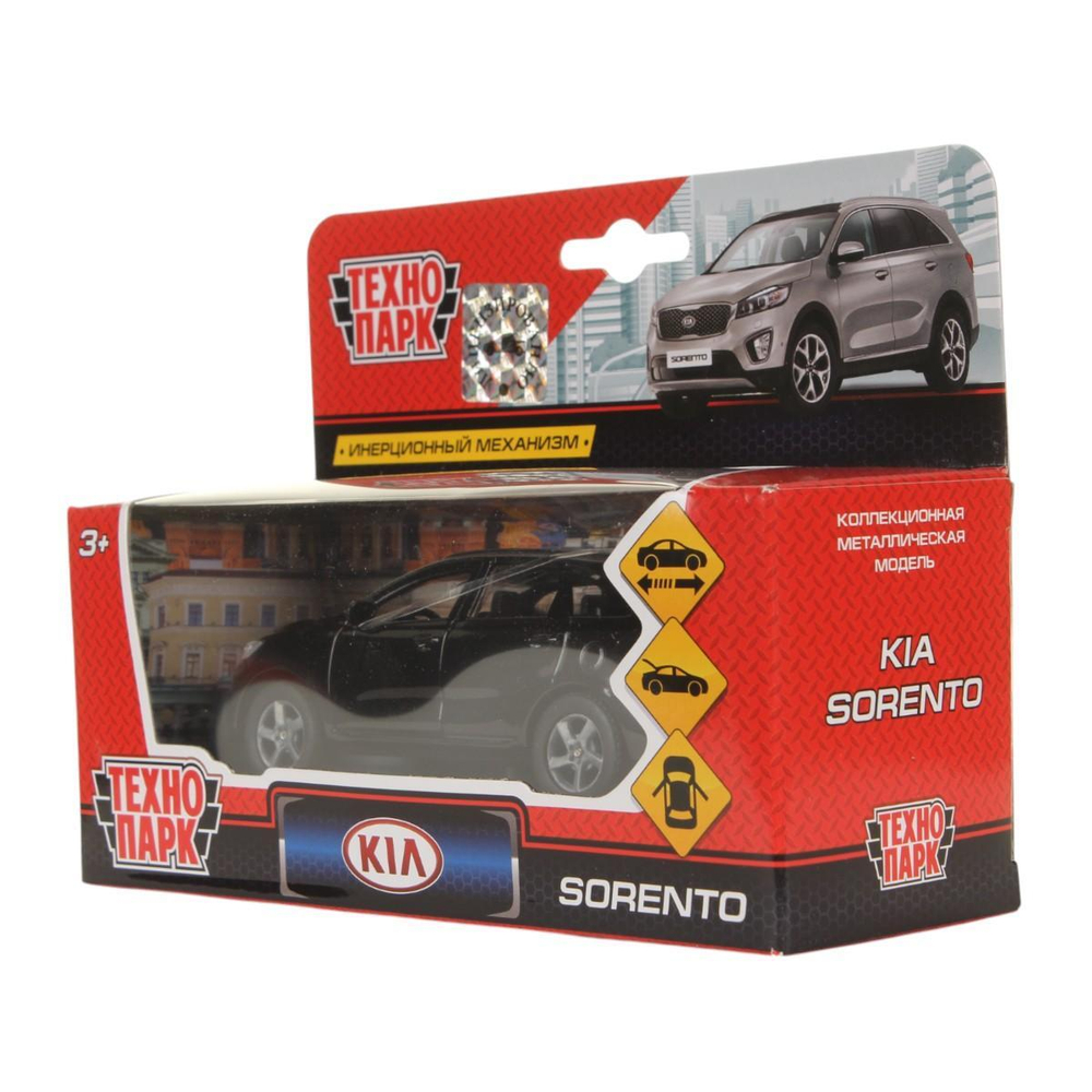 Модель ин. мет. "Kia Sorento Prime" 12см. черный,откр.дв.багаж.коробка SB-17-75-KS-N(BL)-WB (Технопарк)