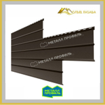 Сайдинг металлический L -Брус ХL Полиэстр 0.45мм - RR 32 Темно-коричневый (Заказ)