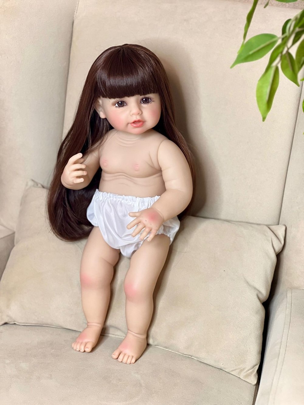 Кукла Реборн виниловая 55см без одежды (FA-568W)