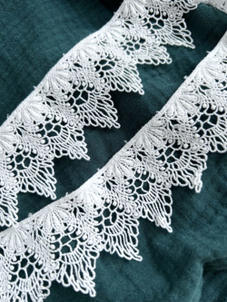 Тесьма кружево для кокетки и вязания Павлиний хвост