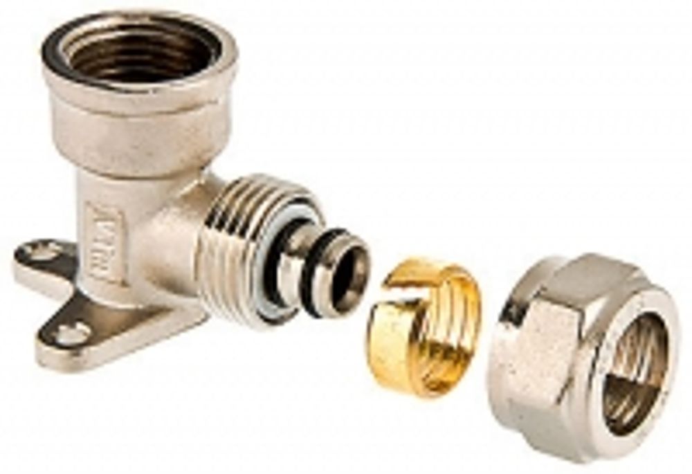 Угол (водорозетка) обжимной с крепл. 16-1/2 вн. VALTEC