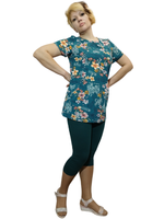 2317 Комплект женский цветы на зеленом/зеленый (66)